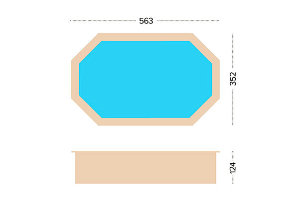 Dřevěný bazén BASPA-WOOD oval