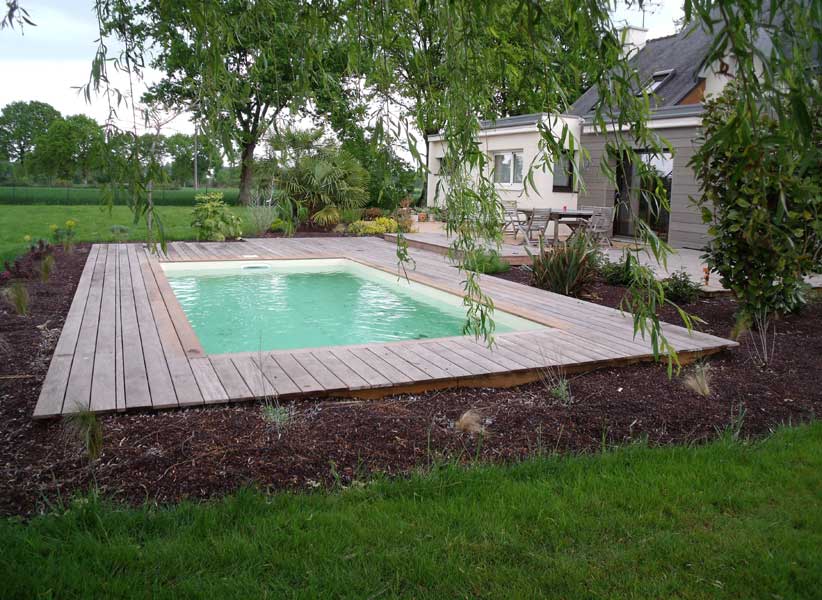 dřevěný bazén zapuštěný
